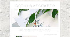 Desktop Screenshot of bethlovespaper.com