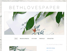 Tablet Screenshot of bethlovespaper.com